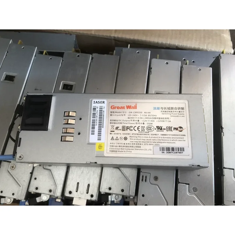 for Inspur SA5212M4 Server Power Supply for Great Wall GW-CRPS550 550W Redundant PSU Module Replacement Part Compatible