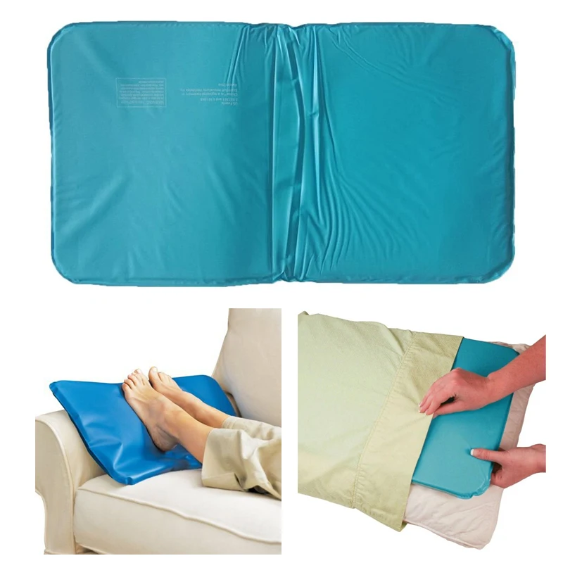 Comfortable Cooling Ice Pillow Summer Cool Therapy Help Sleeping Aid Pad Mat Muscle Relief Ice Pad Massager Water Pillows