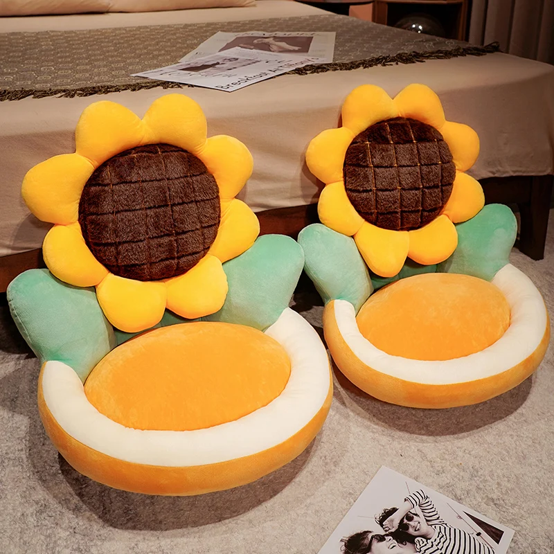 

Home Decoration Sitting Cushion Chair Flowers Sunflower Bay Window Windowsill Balcony Decoration Pieces Cushion Back One