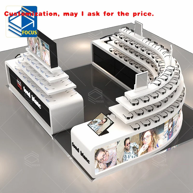 custom.Commercial Retail Optical Eyewear Store Display Cabinets Furniture 3D Showroom Optical Shop Interior Design Sunglasse