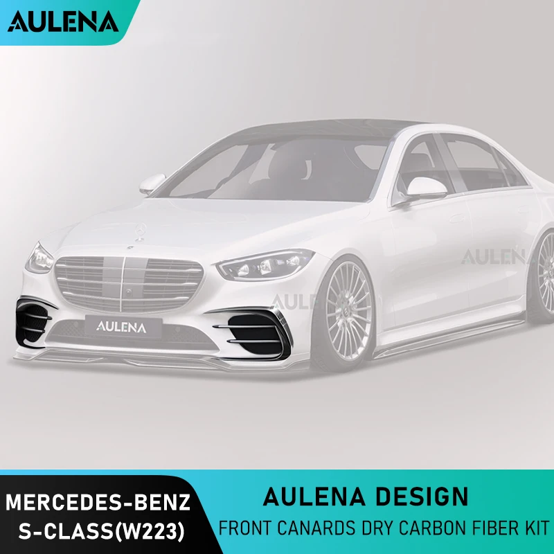 

Aulena Dry Carbon Body Kit Front Canards Automobile Front Bar Retrofit Air Inlet Full Dry Carbon For Mercedes-Benz S-Class(W223)