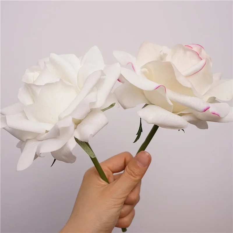 10Pc Moisturizing Rose Real Touch Artificial Flowers Wedding Decor Flower Arrangement Bridal Bouquet Home Party Event Decor Rose