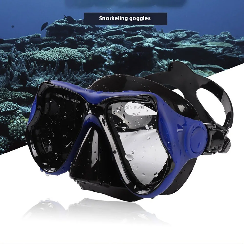 

Advanced Diving Goggles Equipment Adult Liquid Silicone Tempered Glass Swimming Goggles Nearsighted Frosted Snorkeling Masks