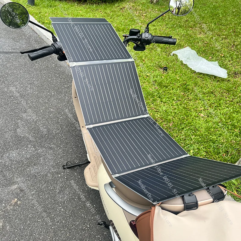 Electric vehicle solar folding range extender 24V48v60v72v automatic self-generating portable outdoor charging mobile phone