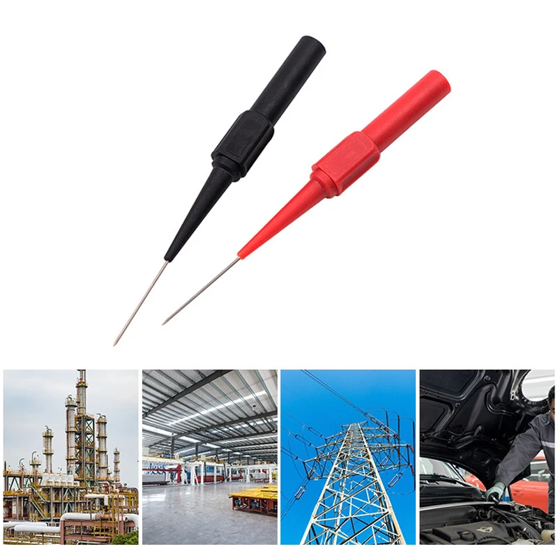 10 個診断ツールマルチメータテストリード延長バックピアス針先プローブ Autotools 自動車キットマシン 0.7 ミリメートル