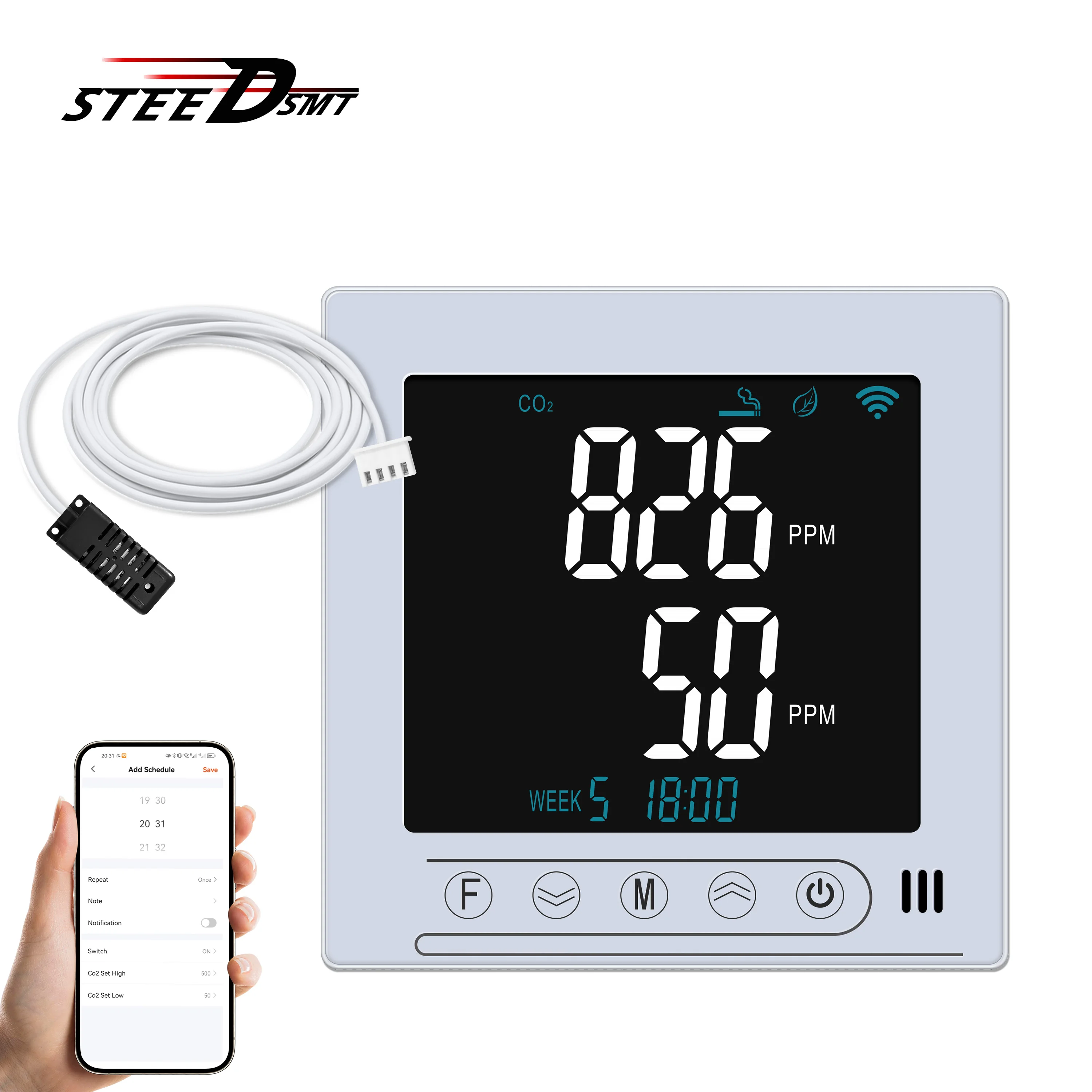 Mushroom Greenhouse CO2 Control Box for Swedish SenseAir NDIR Automatic Concentration and Time Adjustment By WIFI/RS485 Optional