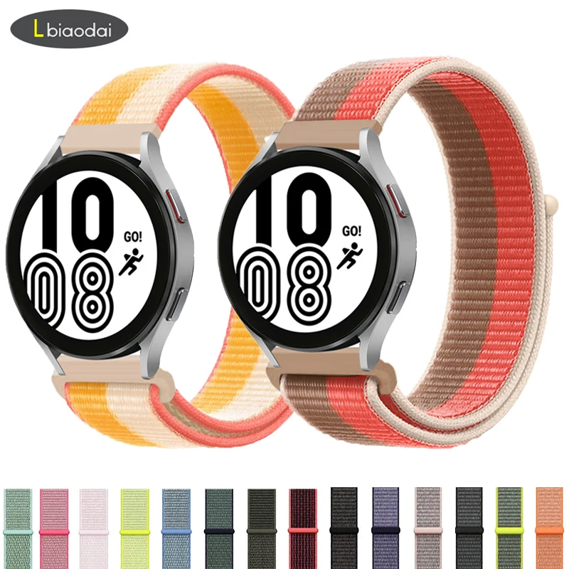 20mm nylonowa opaska do Samsung Galaxy Watch 5/pro 45mm 44mm/aktywna 2/22 bransoletka huawei gt 2/3 galaxy zegarek 4/klasyczna 46mm 40 pasek