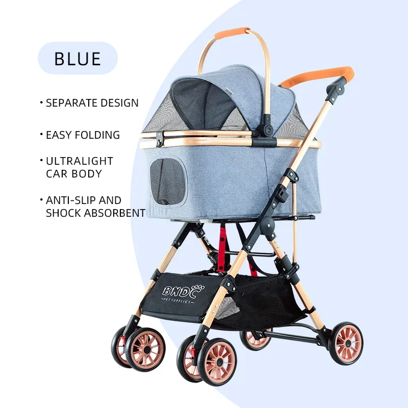 Made In China Factory Wholesale Pet Stroller Portable Folding Travel Dog Trolley Pet Stroller