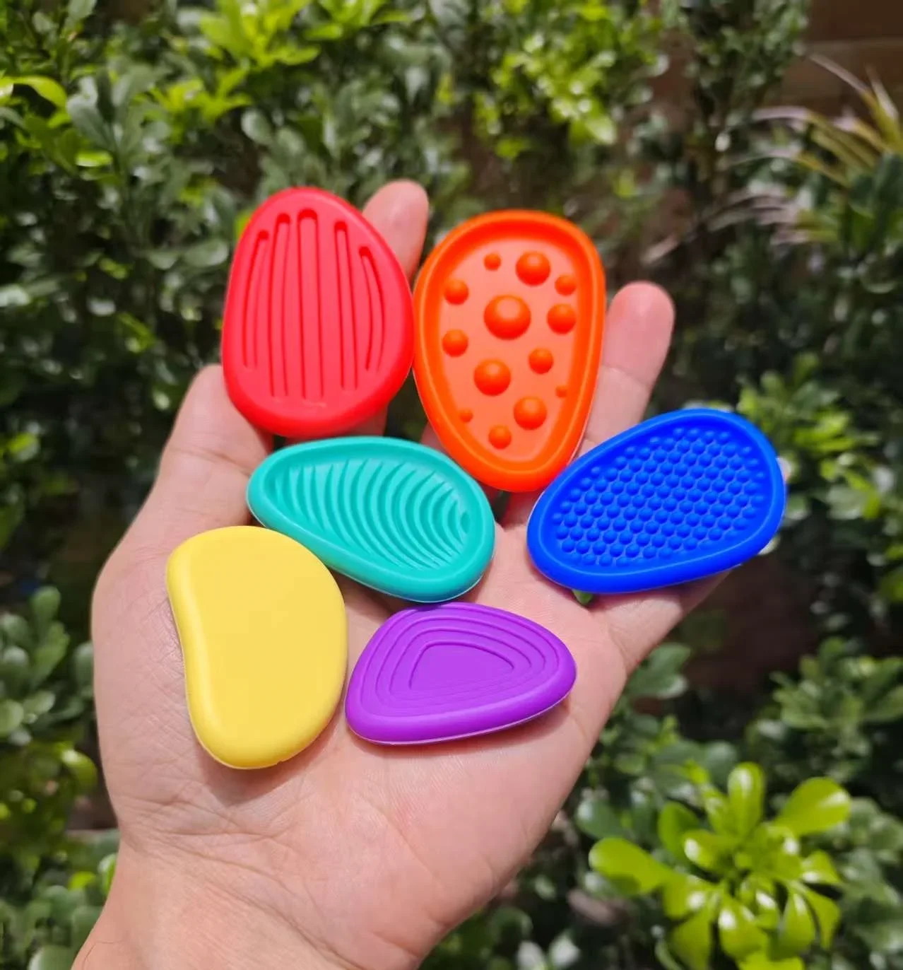Sensorische Textur-Sorgensteine: Weiche, lustige Fidget-Spielzeuge für Erwachsene mit Autismus – zur beruhigenden Stress- und Angstlinderung, tragbares Handspielzeug als Geschenk – Detail 6