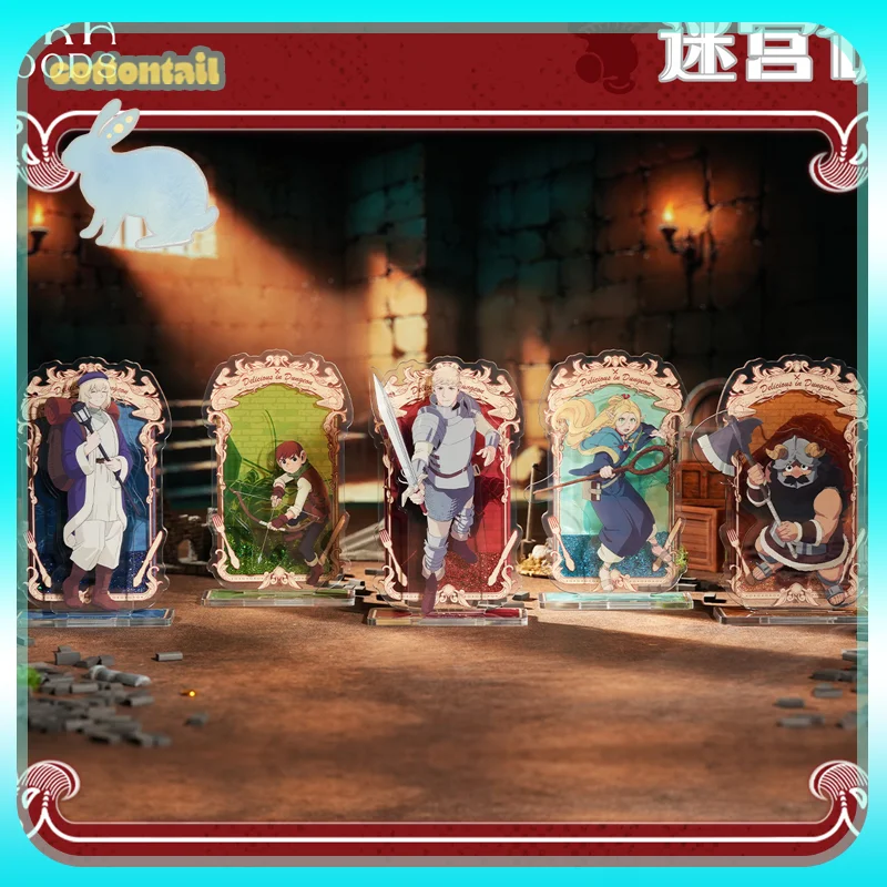 

Оригинальная акриловая фигурка-стенд «Delicious In Dungeon Quicksand» с жидкими блестками, Марсиль, аниме-атрибутика, коллекционные игрушки, подарок для девочек