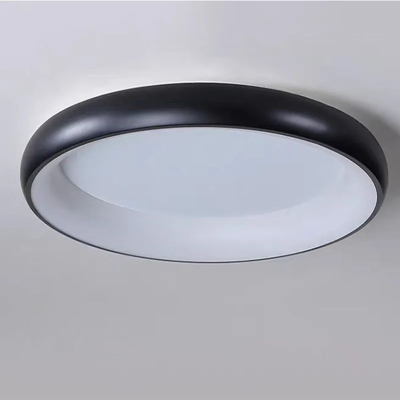 Plafonnier LED rond avec télécommande, moderne et élégant, intensité variable, chambre à coucher, lumière tridimensionnelle, non absorbe ouissante