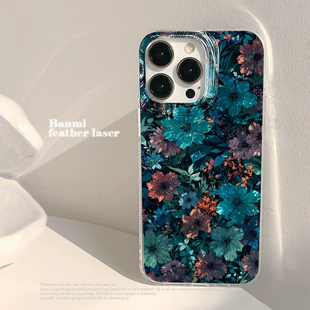 Luxury Creative Flowers Phone Case For Samsung Galaxy S26 S25 S24 S23 Ultra S22 S21Plus FE A56 A55 A54 A53 A36 A35 A34 5G Funda