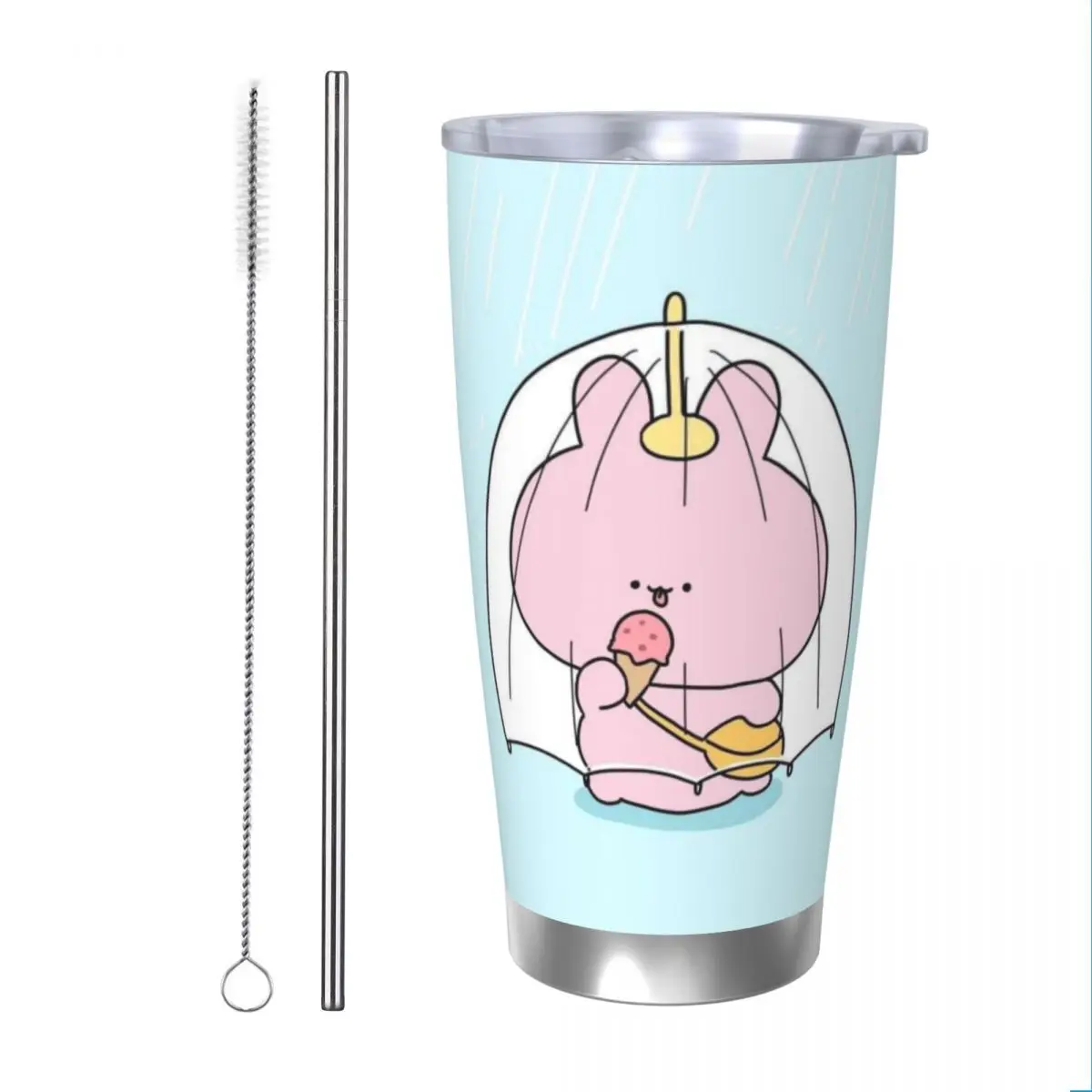 Asamimichaan Cute Asamimi 20oz Cup Large Capacity Car Mug Leak-proof Juice Coffee Cup Food Grade