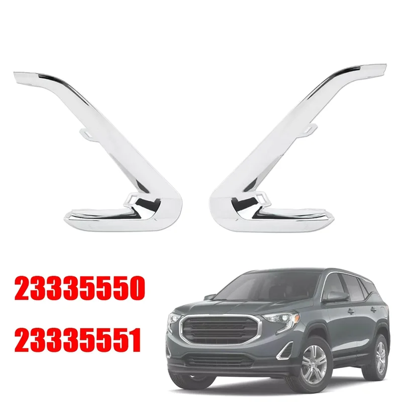 

Unique Car Front Fog Light Bezel Chrome Cover Trims For GMC Terrain 2018-2020 23335550 23335551
