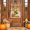 Goose House Flag, Fanciful Rustic Autumn Leaves Books Fall Orange Burlap Double Sided Outside Large Garden Flag for Outdoor  llz