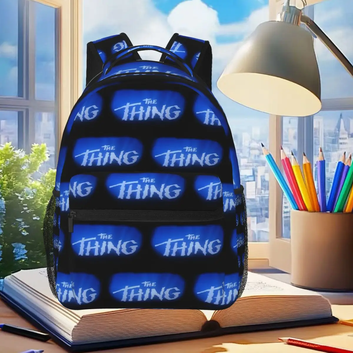 1982 Horror Movie The Thing Backpack Student Boys Girls BookBag Children School Bag Laptop Shoulder Bags for Men Women