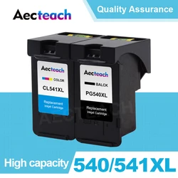 Aecteach Refill Ink Cartridge for Canon PG 540 CL 541 XL PG540 CL541 Pixma MX375 MX395 MX435 MG2150 MG2250 MG3150 Printer