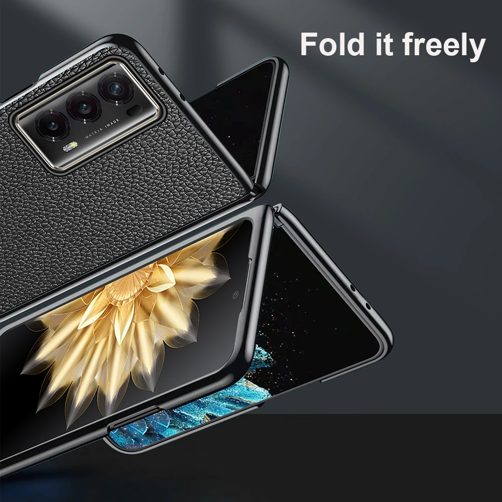 For Honor Magic V2 Phone Case Official Genuine Leather Cover Shockproof Coque Hard pc Camera Protector Ultrathin Skin funda
