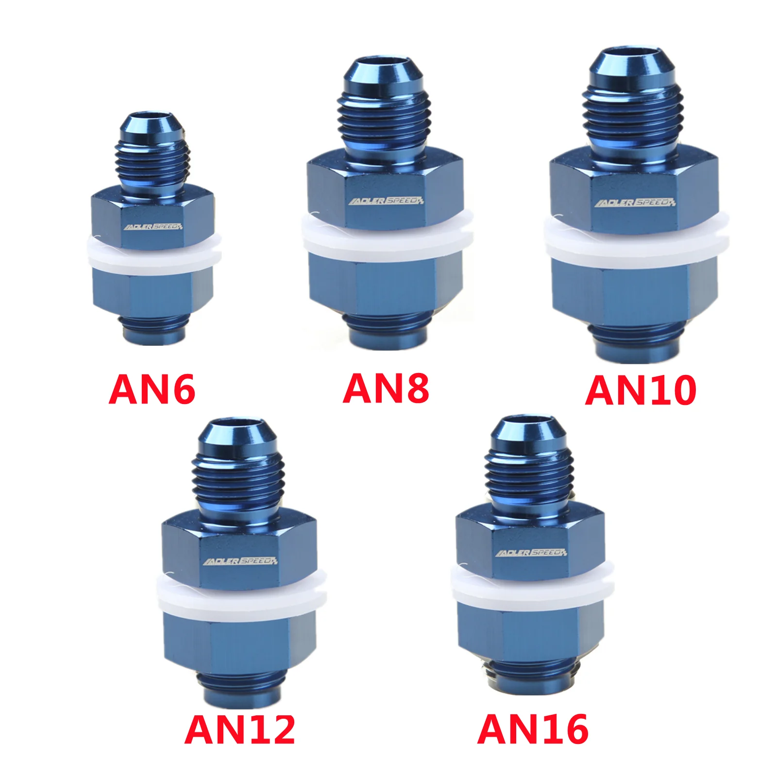 

Мужской 6AN 8AN 10AN 12AN адаптер для переборки топливного элемента с шайбой, алюминиевый черный, автоаксессуары