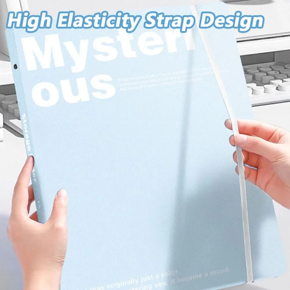 

New Loose Leaf A4 File Folder Transparent Students Stationery Data Booklet Detachable File Bag School Office