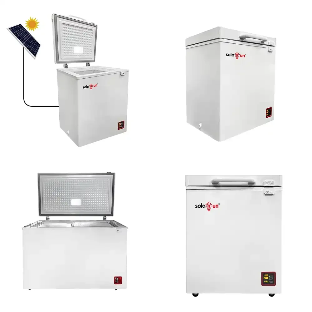 

Солнечный морозильник с прямым питанием от солнечных панелей 12В DC с резервным аккумулятором, 108л, 208л, 308л, автономный холодильник