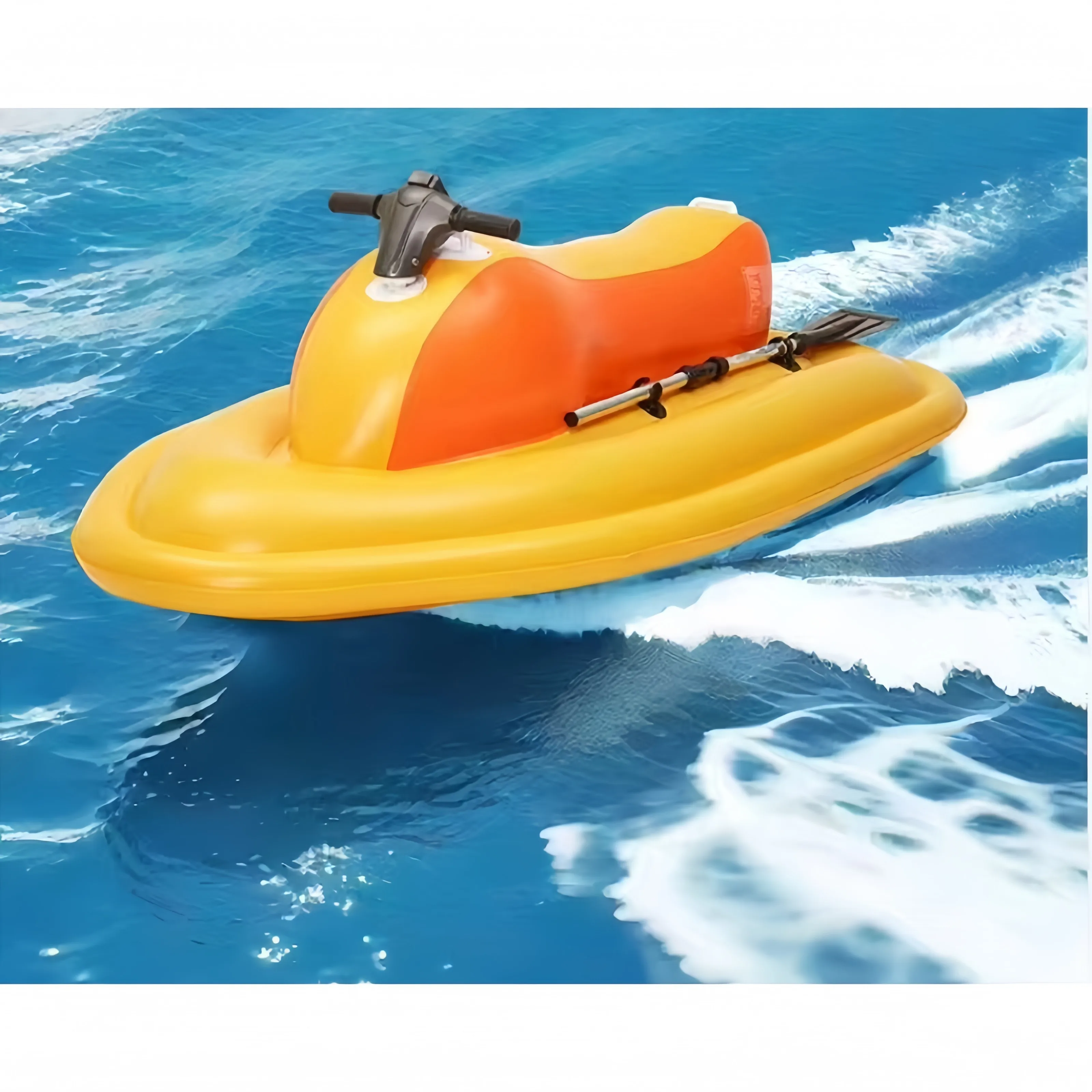 G Camolech Electric Motorized Inflatable Jet Ski Boat Water Floating Motor Boat with SUP Fins （excluding underwater propellers）