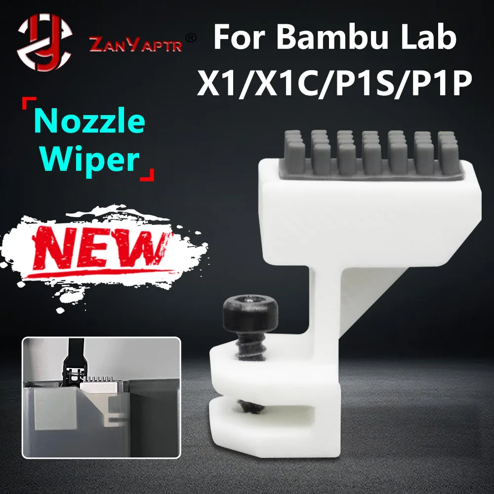 Voor Bambu Lab Hotend Ruitenwisser P1P P1S X1 X1C Nozzles Ruitenwisser Siliconen Op Borstel Gemonteerde Scrubbers Printkop Schonere Printer Hoofd Vegen