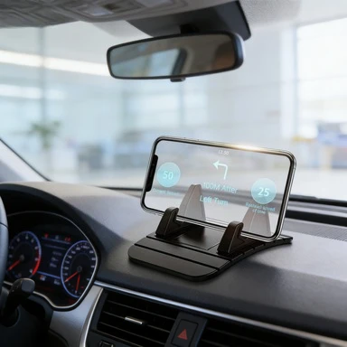 

Silicone Car Mobile Phone Holder, Universal Compatibility-For All Smartphones & Tablets-Suitable for Car Dashboard & Windshield