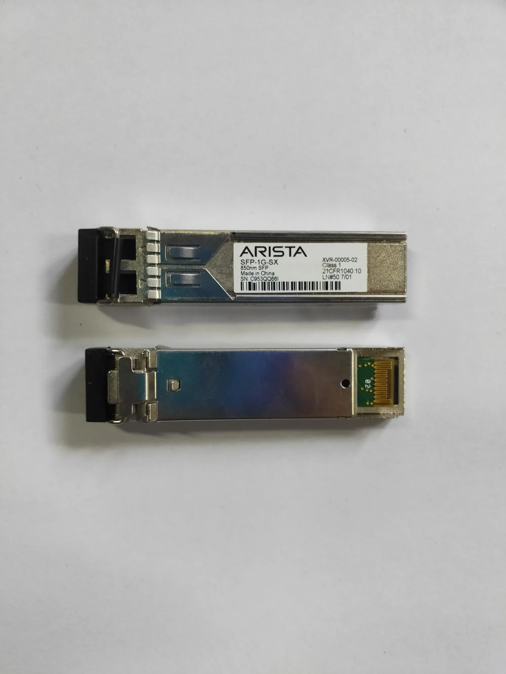 Modulo ricetrasmettitore ottico Arista SFP 850NM SFP-1G-SX XVR-00005-02 1G