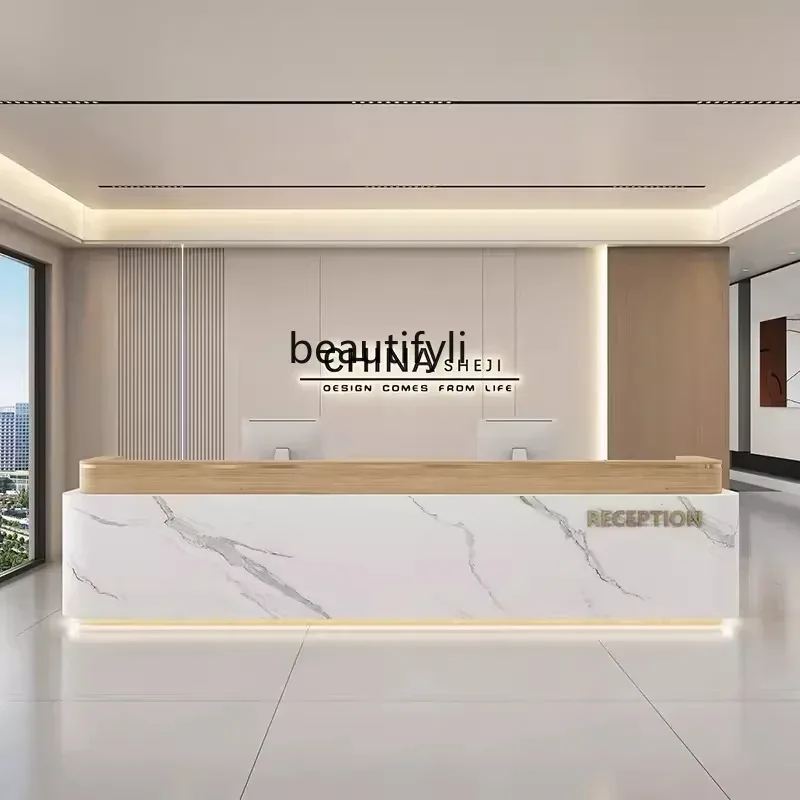 

Company Reception Desk Office Simplicity Modern Beauty Salon Hotel Consulting Cashier Desk