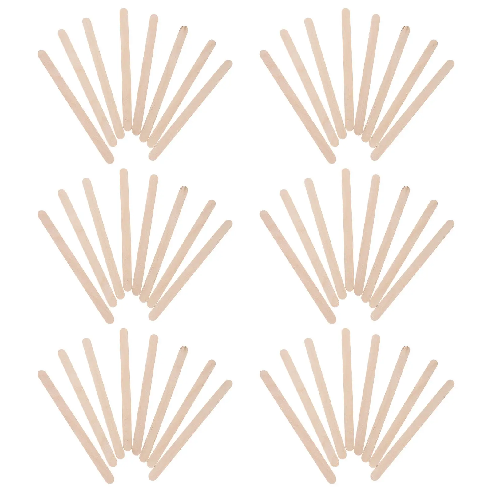 250Pcs Birch Wood Craft Sticks Blank Ice Pop Sticks for DIY Ice Cream Making Waxing Crafts Coffee Stirring Easy Clean Reusable