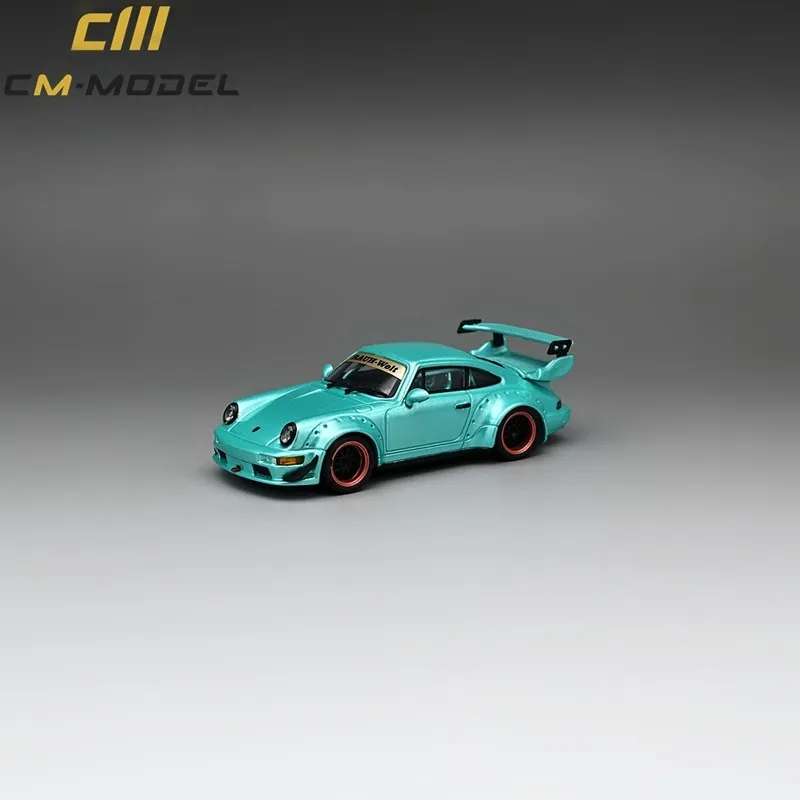 CMModel 1/64 RWB 964 Diecast Auto Model Metallic Tiffany blue