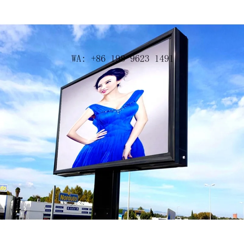 High Brightness Wide Viewing Angle Outdoor LED Wall Waterproof Stable Full Color Fixed Large Commercial Advertising
