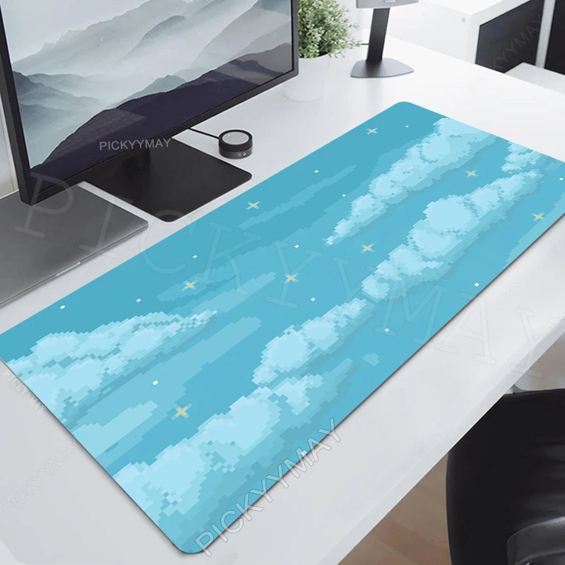 

Office Mousepads Big Mouse Pad Pixel Art Large Mouse Mat Big Desk Pads Non-Slip Rubber Desk Mats 90x40cm Keyboard Mats