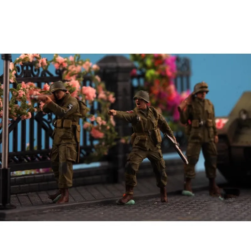 1:72 Scale Model 7 Pcs Resin US 101st Airborne Division 7 Soldiers Action Figure Toys Scene Accessory Dolls Display Collection