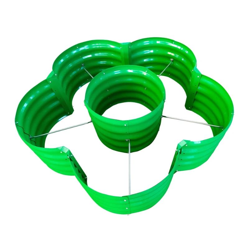 

Petal flower shaped garden bed, galvanized sheet outdoor planting box