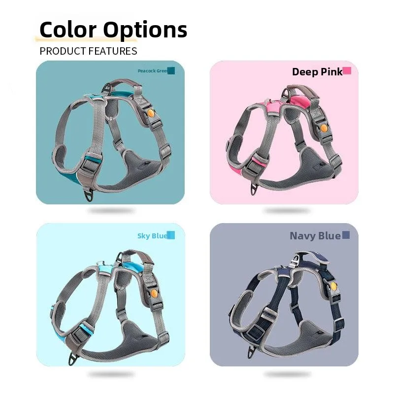 防水防爆犬用リード-新しいペット用品-耐久性のある快適な犬用散歩ベルト-他ブランド-他素材