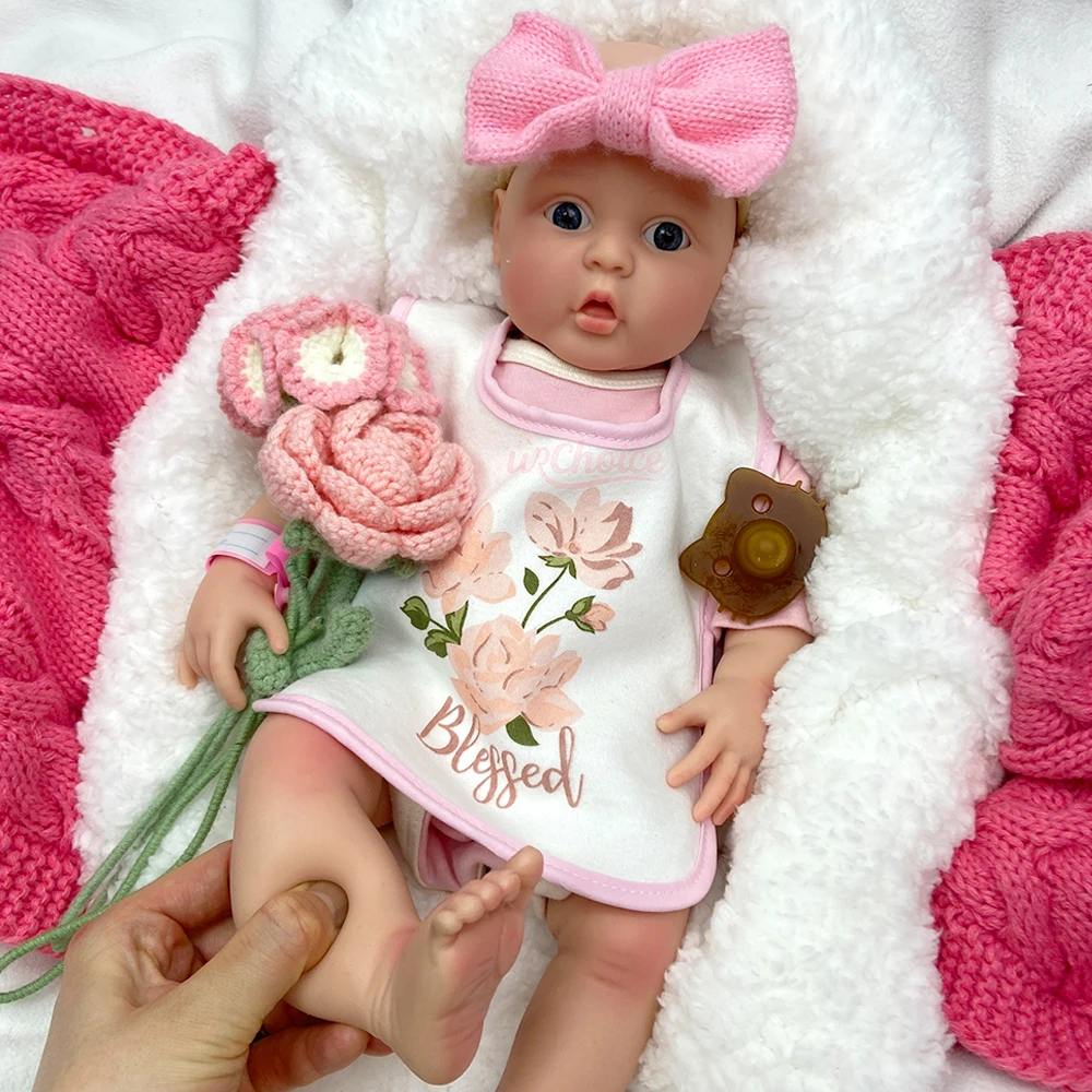 ตุ๊กตาซิลิโคนนุ่มเหมือนจริง ขนาด 17 นิ้ว เด็กผู้หญิงแรกเกิด พร้อมผิวสัมผัส 3 มิติ ทำมือ ล้างทำความสะอาดได้ ของเล่นเพื่อนเล่น ของขวัญคริสต์มาส