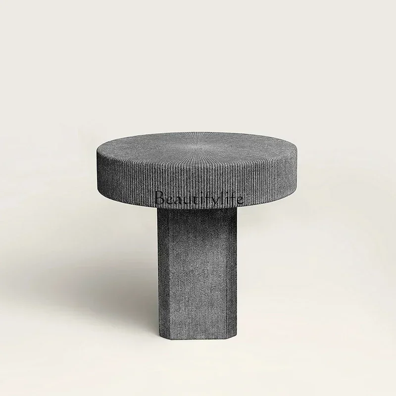 yj21  Cement wind outdoor coffee table wabi sabi wind retro edge table round imitation stone