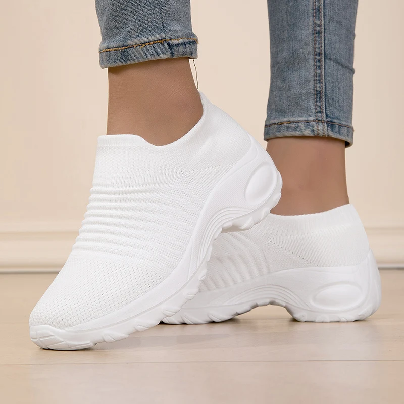 

Женская повседневная обувь, нескользящая износостойкая теннисная женская обувь на платформе, женские кроссовки, универсальные женские ортопедические кроссовки