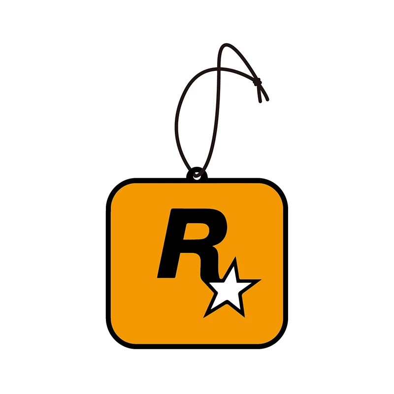 Game GTA R Star Car Paper Keychain Elastic Rope Keyrings with Fragrance Accessories Gift