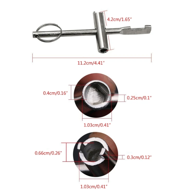 Water Meter Front Valves Key Portable Electroplated Anti-corrosive Wrench Tool