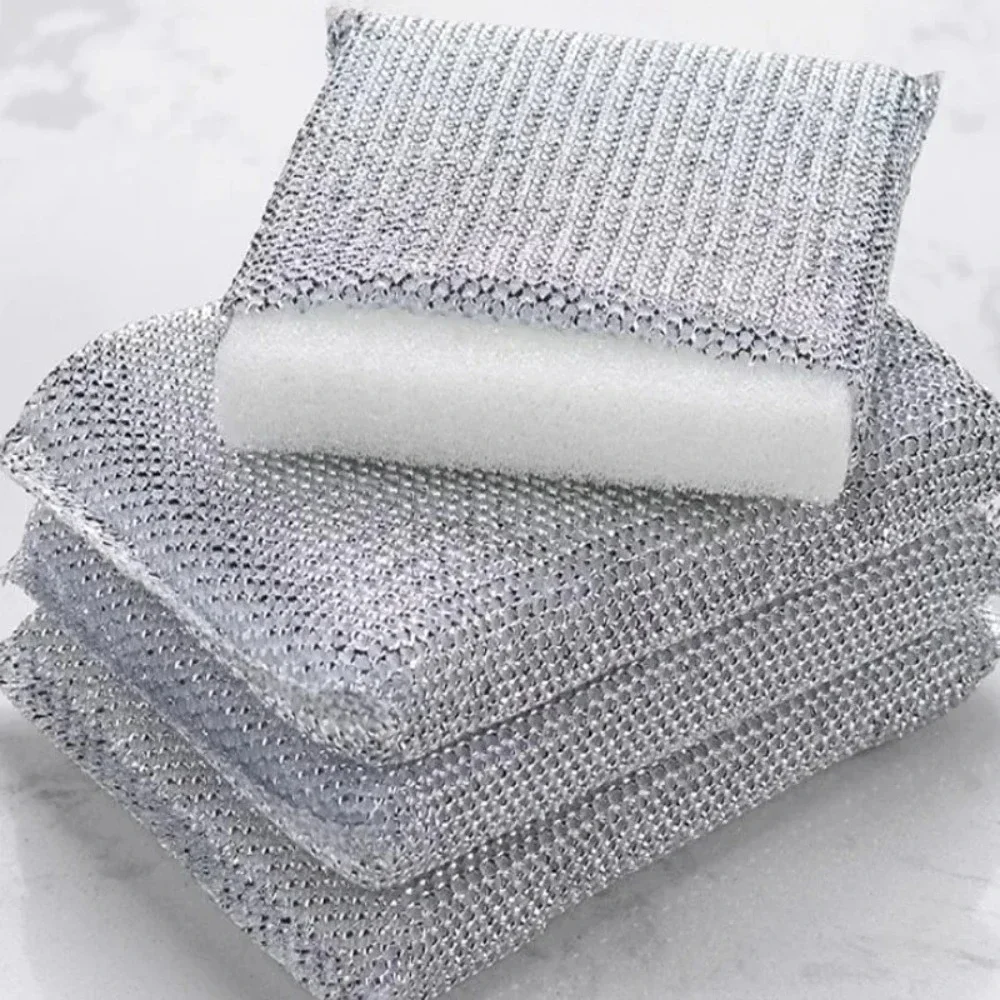 

Чистящие подушечки без царапин, нежные губки для посуды, кастрюли, сковороды, посуда, кухонные поверхности, 4 шт.