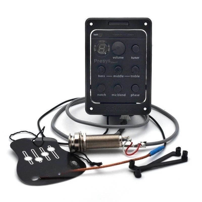 Preamp Pickup for Acoustic Guitar, Fishman EQ Tuner Module ABS