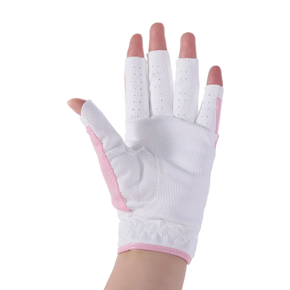 

Comfortable Women's Sport Gloves Breathable Fingerless Fingerless Golf Gloves Mesh Non-slip Ladies Golf Gloves Golf Accessories