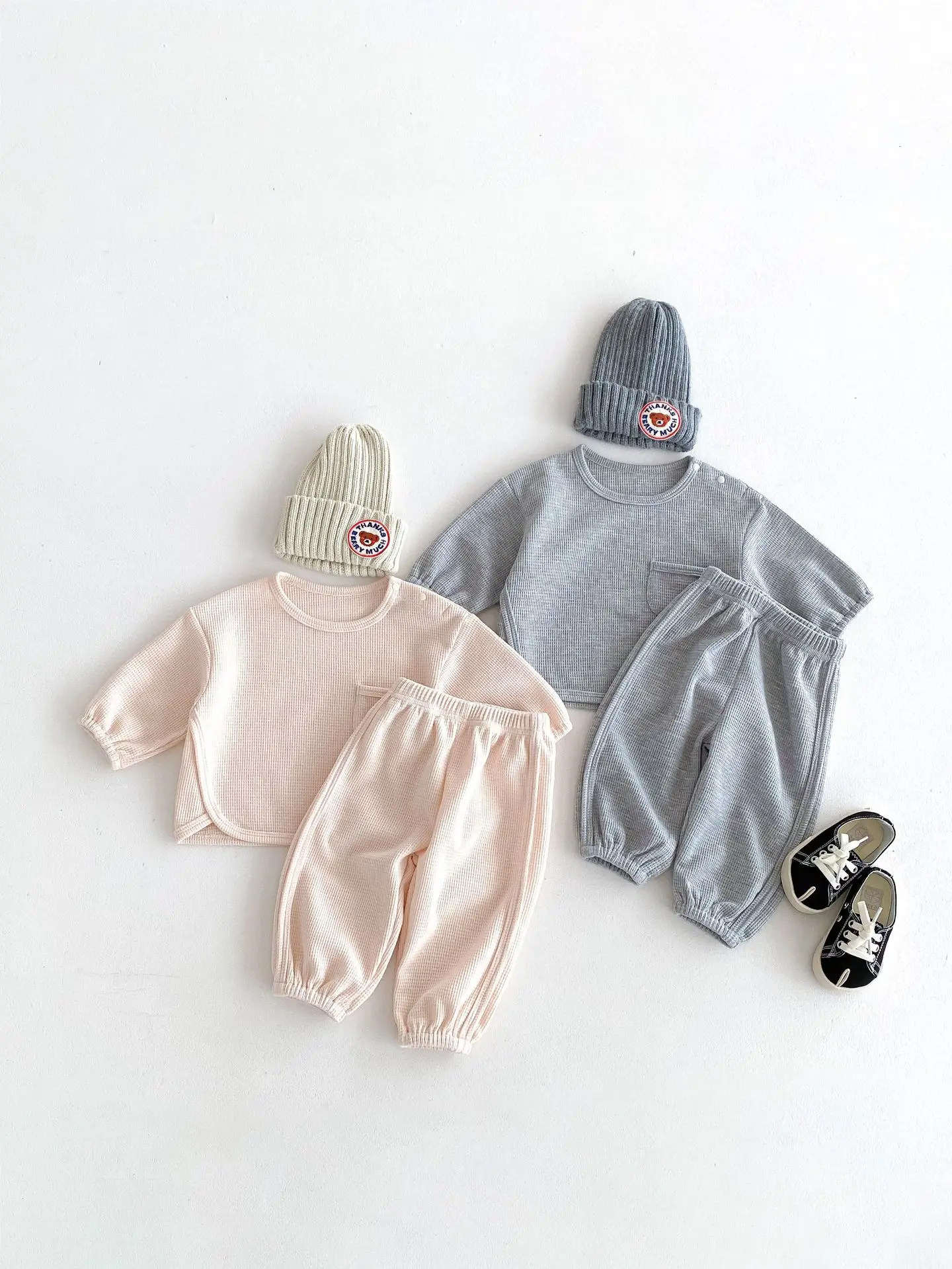 Baby Autumn Clothes Infants Boys Girl Outfit Set 2024 New Winter Casual Newborn Kids Costume Long-Sleeved Top Pants 2pcs Suits