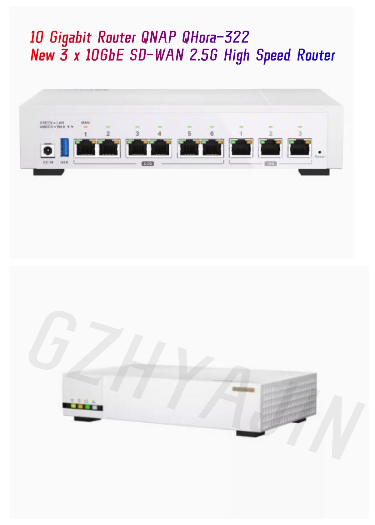 

10 Gigabit Router QNAP QHora-322 New 3 x 10GbE SD-WAN 2.5G High Speed Router