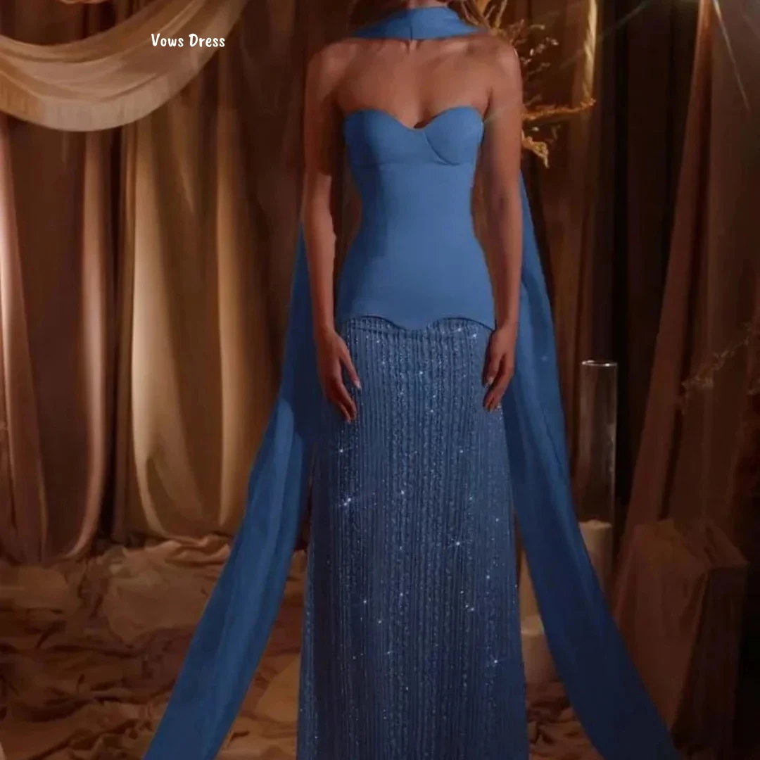 

Vows Tube Top Ball Gowns Custom Made Evening Dresses Prom Dresses 2025 Straight Tube Ribbon Women's Evening Dress Woman