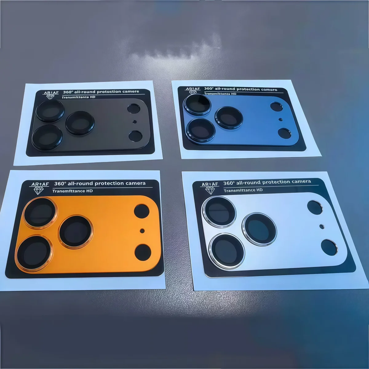 9H AR درع عدسة الكاميرا حامي آيفون 17 برو/برو ماكس الألومنيوم حلقة معدنية غطاء العدسة مع الزجاج المقسى فيلم غطاء #6