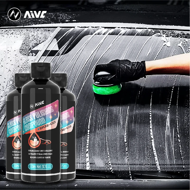 AIVC Glass Oil Film Remover Car Windshield Water Spots Stain Removal Paste Glass Polishing Compound Window Cleaning Detailing